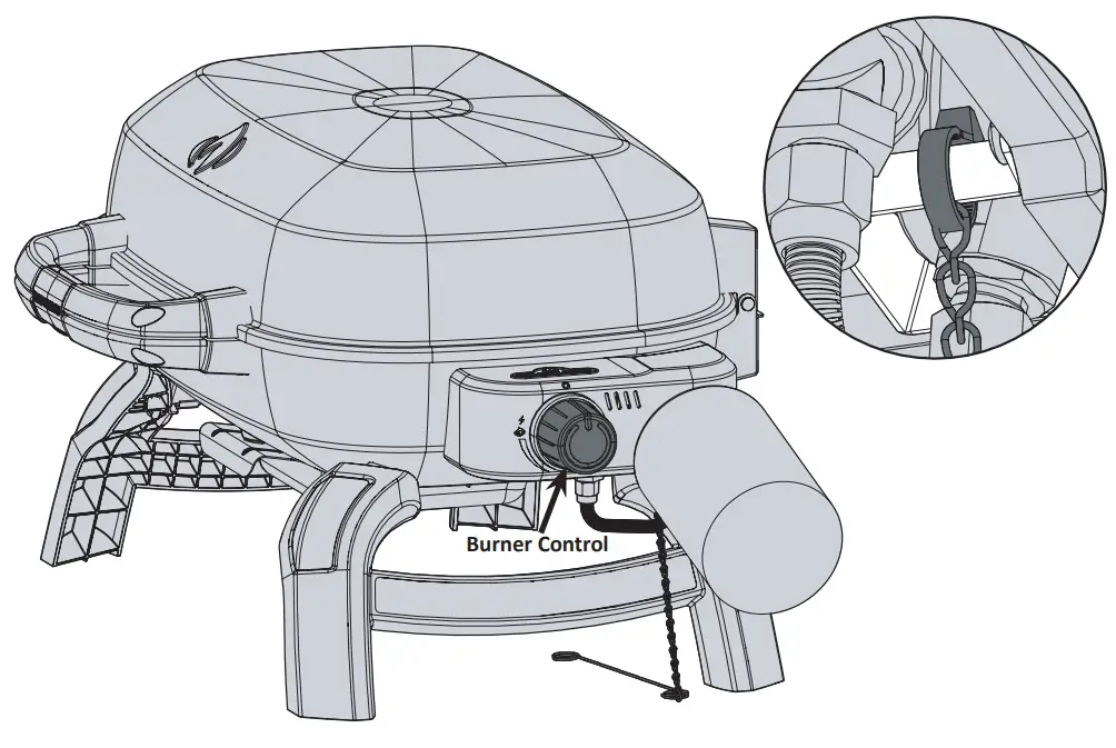 NAPOLEON TQ240 TravelQ 240 Portable Blue Tabletop Gas Grill - fig 2