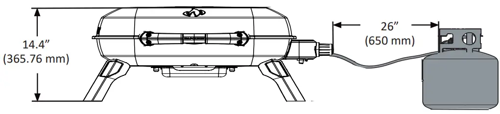 NAPOLEON TQ240 TravelQ 240 Portable Blue Tabletop Gas Grill - fig 5