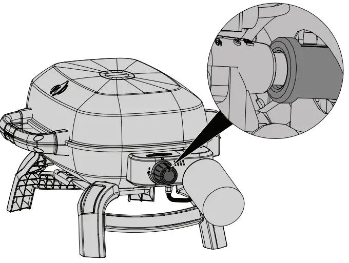 NAPOLEON TQ240 TravelQ 240 Portable Blue Tabletop Gas Grill - fig