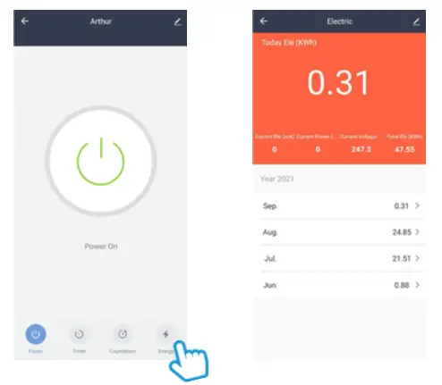 time2 Arthur WiFi Smart Plug Socket With Energy Monitoring - ED bottomHere