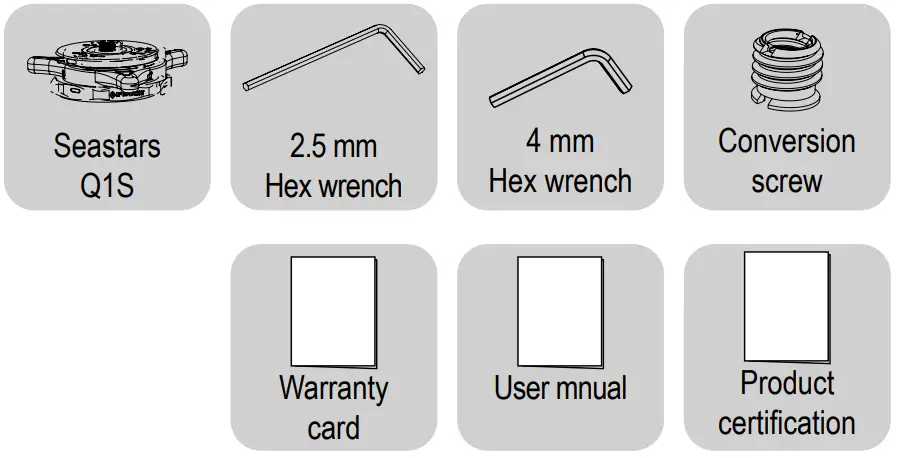 IFOOTAGE SEAStars Q1S Tripod Screw Mount - fig 1
