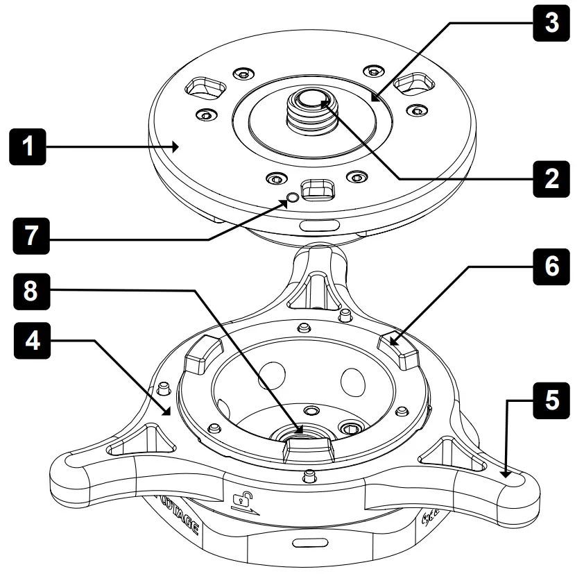 IFOOTAGE SEAStars Q1S Tripod Screw Mount - fig 2