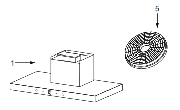 VOGUE 330197 900mm T Canopy Rangehood - fig4