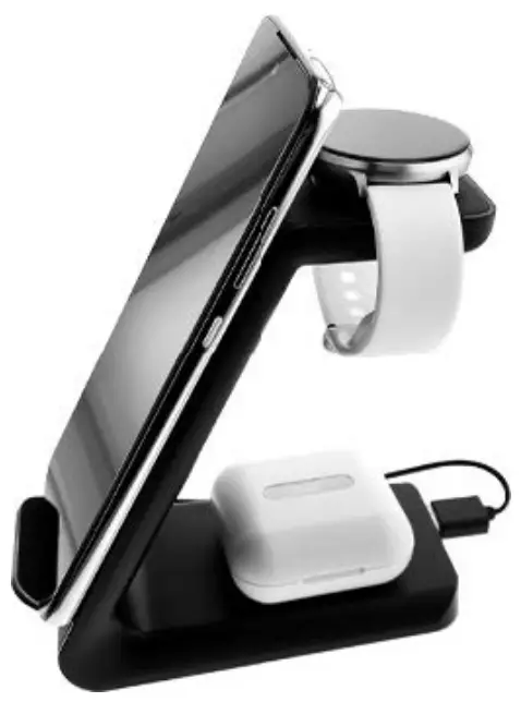 ITECH 3 In One Charger - connectors on the watch