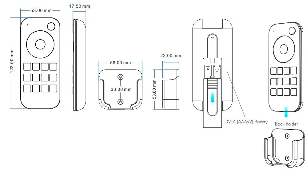 SAGE LU MEI RT2 Touch Wheel RF Remote Controller - fig