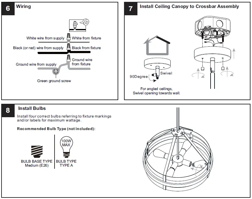 QUOIZEL GDN2820CG Gadsen 4-Light Champagne Gold Pendant 5