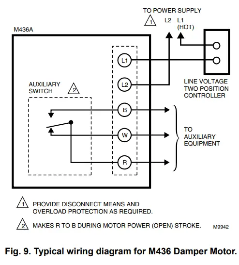 Honeywell M436A 120V Spring Return Damper Actuator-fig10