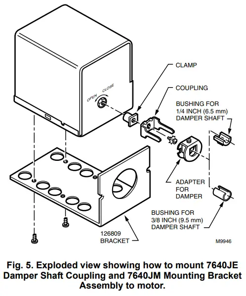 Honeywell M436A 120V Spring Return Damper Actuator-fig6