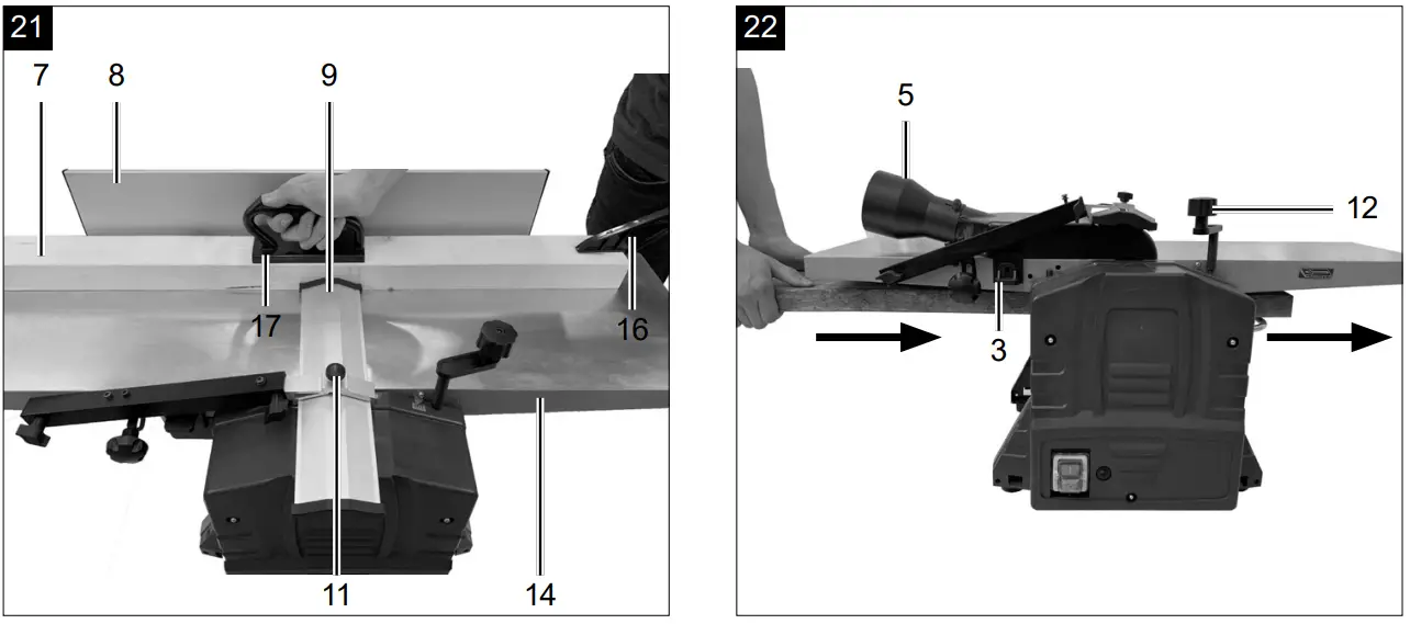 scheppach HMS1080 Jointer and Thickness Planer - Figure 14