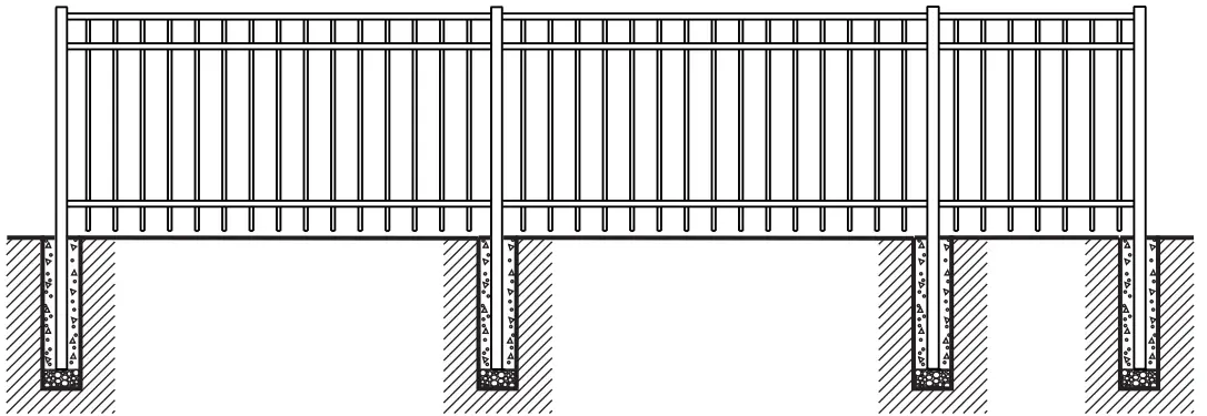 FORTRESS 1558048 4 ft. x 4 ft. Athens Pressed Spear Aluminum Gate-fig18