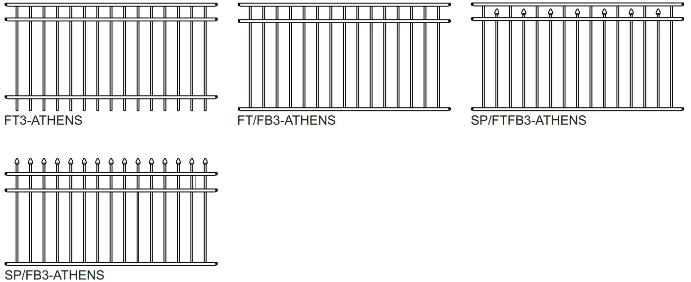 FORTRESS 1558048 4 ft. x 4 ft. Athens Pressed Spear Aluminum Gate-fig5