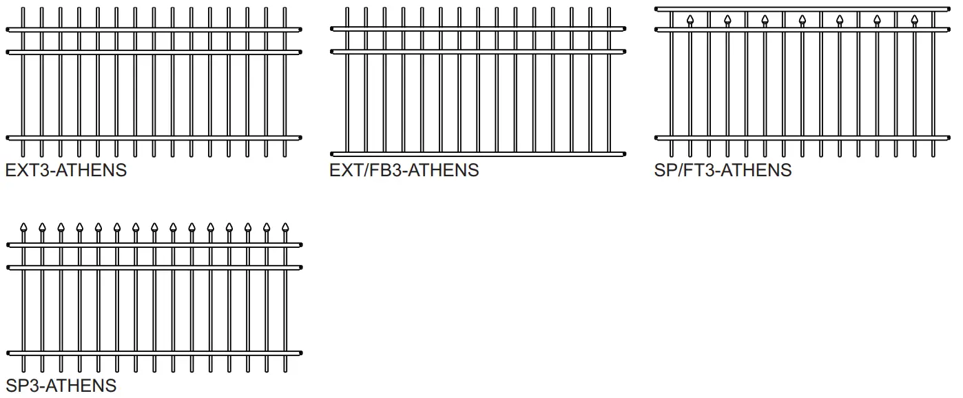 FORTRESS 1558048 4 ft. x 4 ft. Athens Pressed Spear Aluminum Gate-fig6