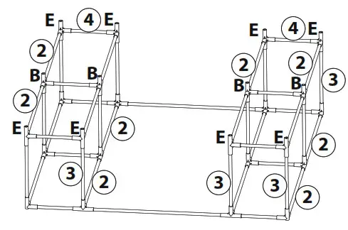 Plant Walk-in 2-Tiers 8 Shelves Greenhouse - Step4