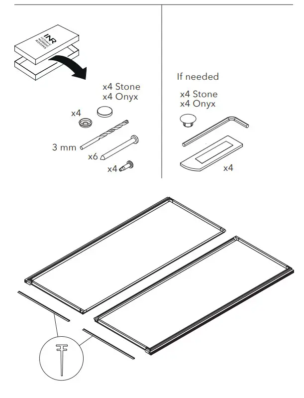 INR EDGE 12 Corner Shower - COMPONENTS 2