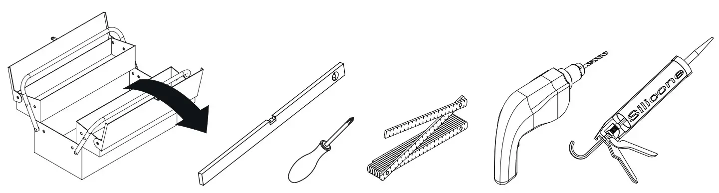 INR EDGE 12 Corner Shower - COMPONENTS