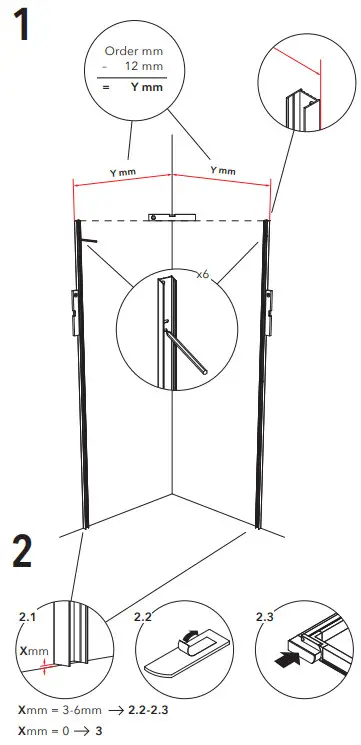 INR EDGE 12 Corner Shower - INSTALLATION
