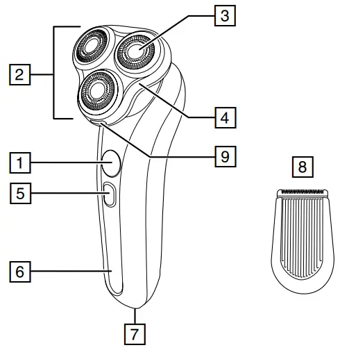 REMINGTON-XR1770AU-LIMITLESS-X7-Rotary-Shaver-FIG-1