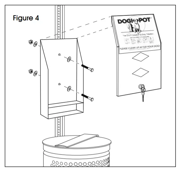 ULINE DOG Waste System - assembly5