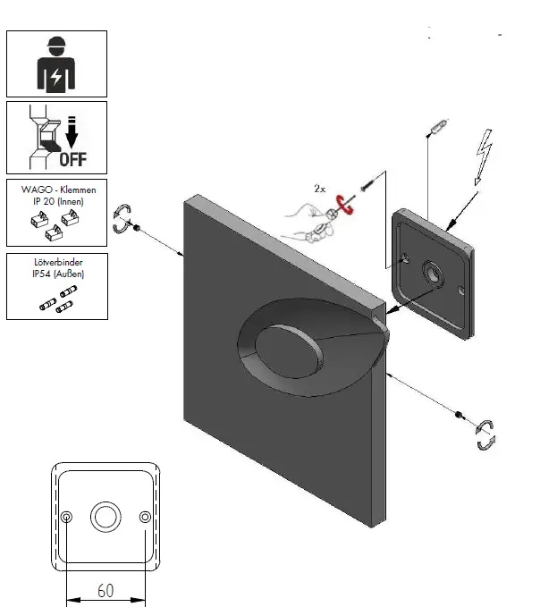 helestra Tail LED Wandleuchte 1