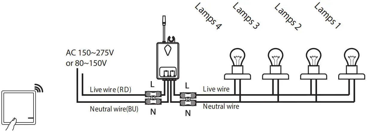 V TAC VT 5133 1 Gang Smart Wireless Light Switch White - integrated
