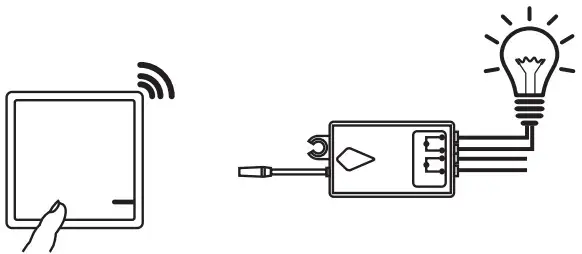 V TAC VT 5133 1 Gang Smart Wireless Light Switch White - wireless receiver