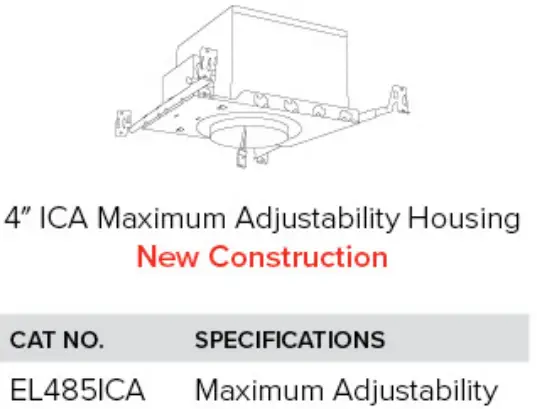 ELCO Lighting EL4SFR 4 Inch Pex Round Trimless Adjustable Smooth Reflector Trim-FIG8