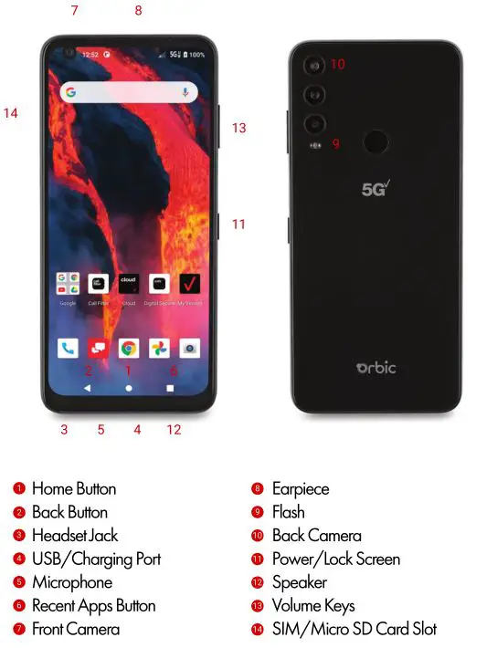 Orbic myra 5G Smart Phone - About Your Phone