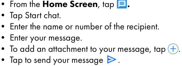 Orbic myra 5G Smart Phone - Send a Text