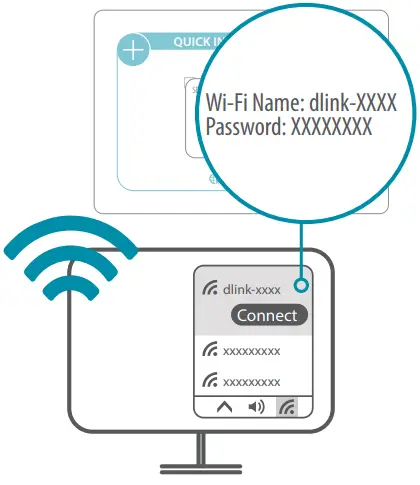 D-Link DAP-X1860 Wi-Fi Range Extender - label of the device