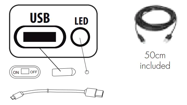 LUXFORM 23079 USB Rechargeable ARC Wall Lamp - fig