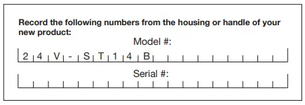 Model and Serial Numbers 