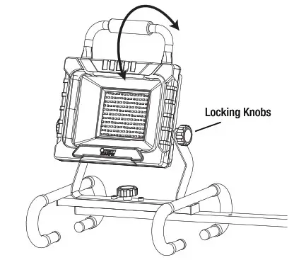 FIET WORK20000 Lumens Dual-Head LED Worklight - Vertical Pivoting