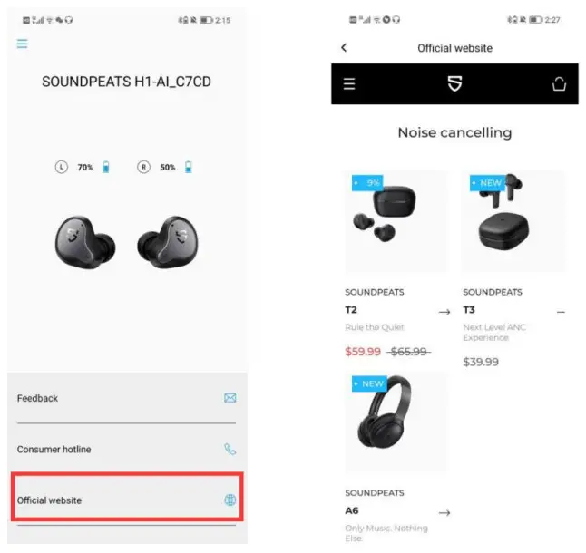 Apps SoundPEATS APP - FIGURE 21