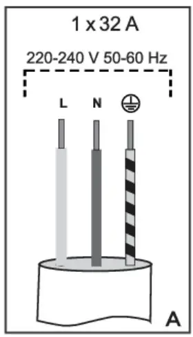 Single-phase connection