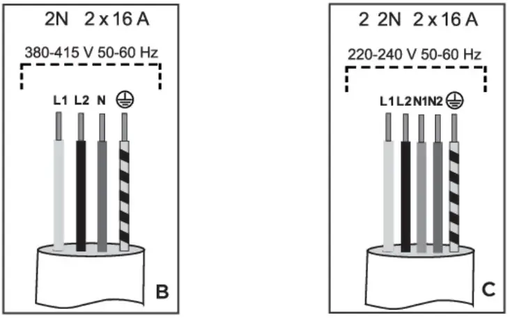 Two-phase connection