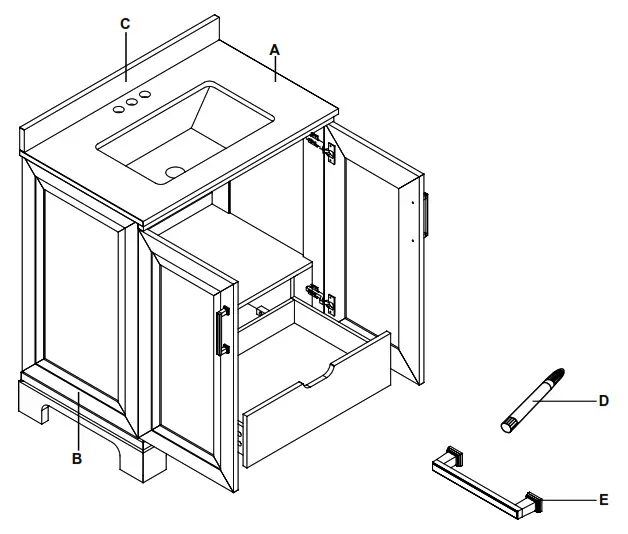 GLACIER BAY Sinita 30 Vanity - fig 1