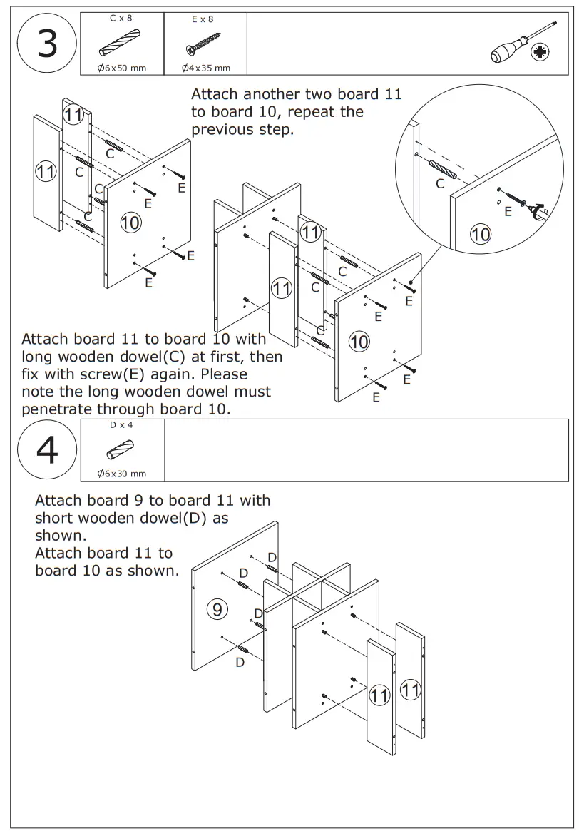 FUFU GAGA KF020261 6-Door Kitchen Pantry Cabinet Storage Hutch with Microwave Stand - Figure 10