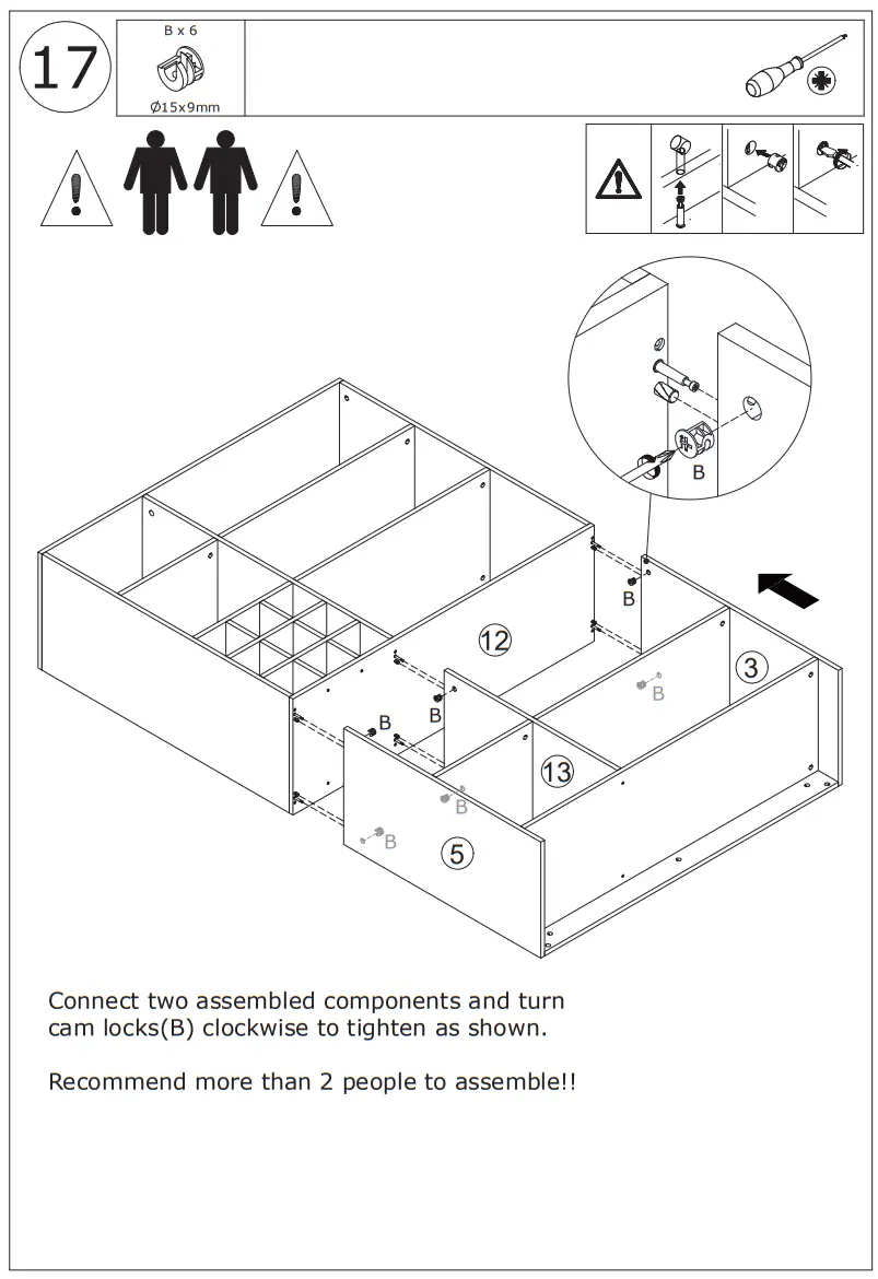 FUFU GAGA KF020261 6-Door Kitchen Pantry Cabinet Storage Hutch with Microwave Stand - Figure 20