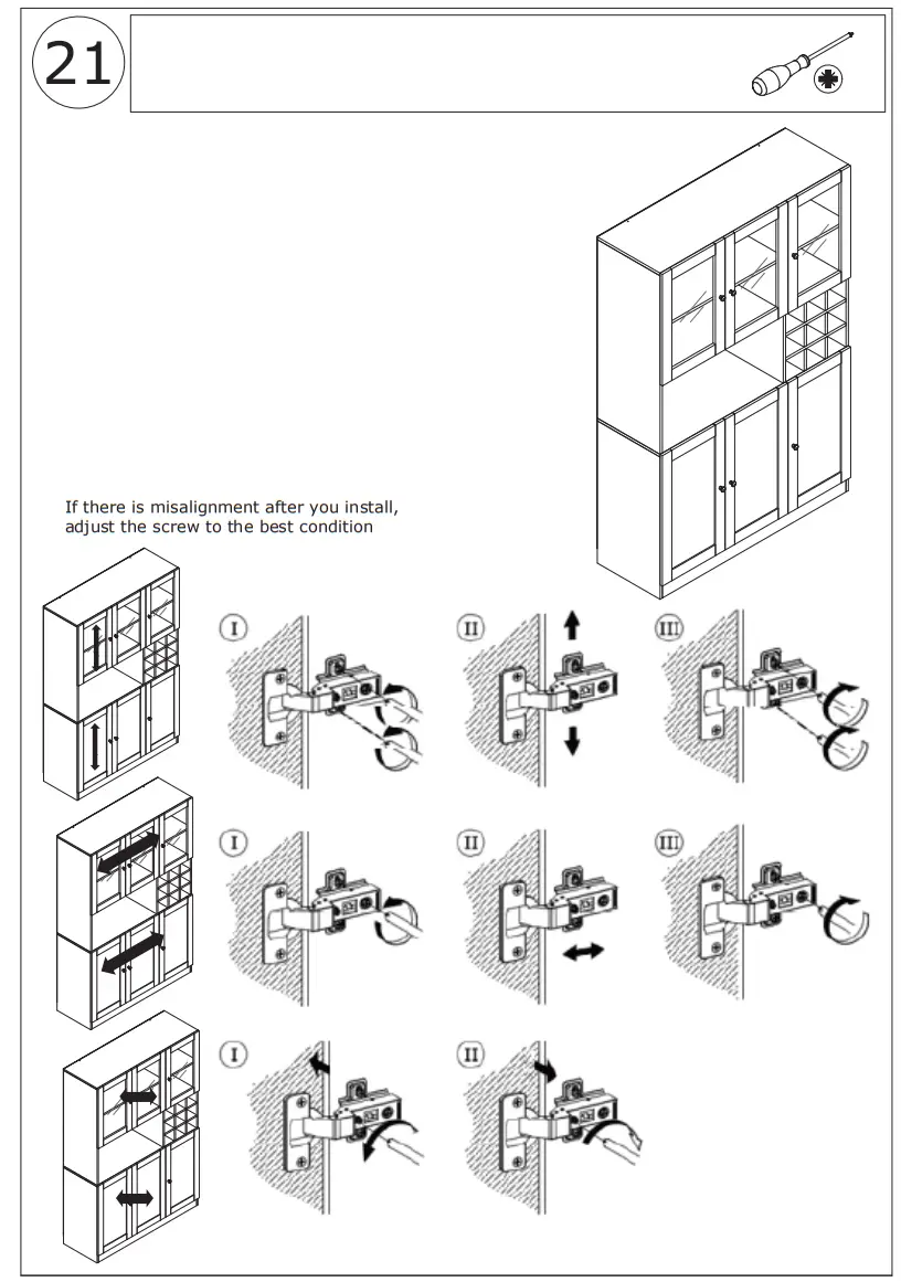 FUFU GAGA KF020261 6-Door Kitchen Pantry Cabinet Storage Hutch with Microwave Stand - Figure 24