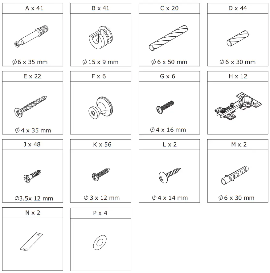 FUFU GAGA KF020261 6-Door Kitchen Pantry Cabinet Storage Hutch with Microwave Stand - Figure 6