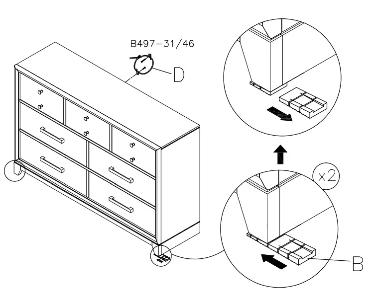 ASHLEY B497-31 Brueban 7-Drawer Dresser with Mirror 3