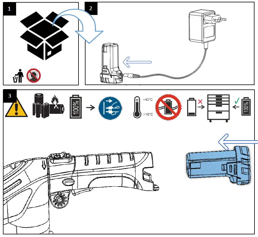 Westfalia 94 97 89 3-6 V Li-Ion Grass Shear and Hedge Trimmer 2