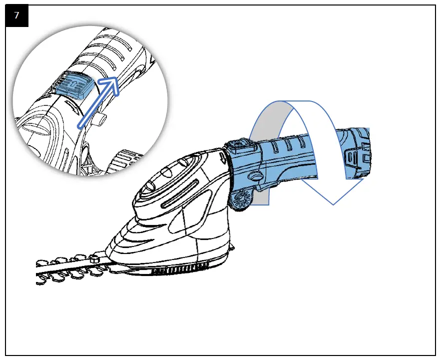 Westfalia 94 97 89 3-6 V Li-Ion Grass Shear and Hedge Trimmer 7