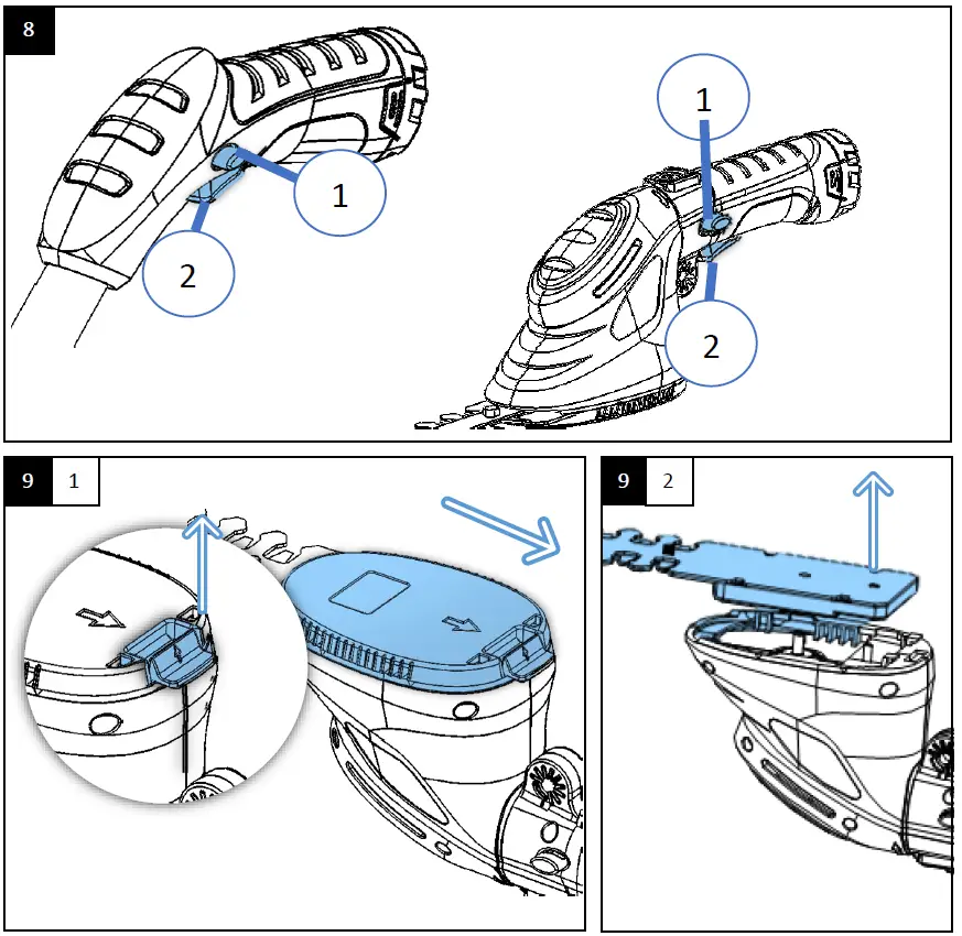 Westfalia 94 97 89 3-6 V Li-Ion Grass Shear and Hedge Trimmer 9