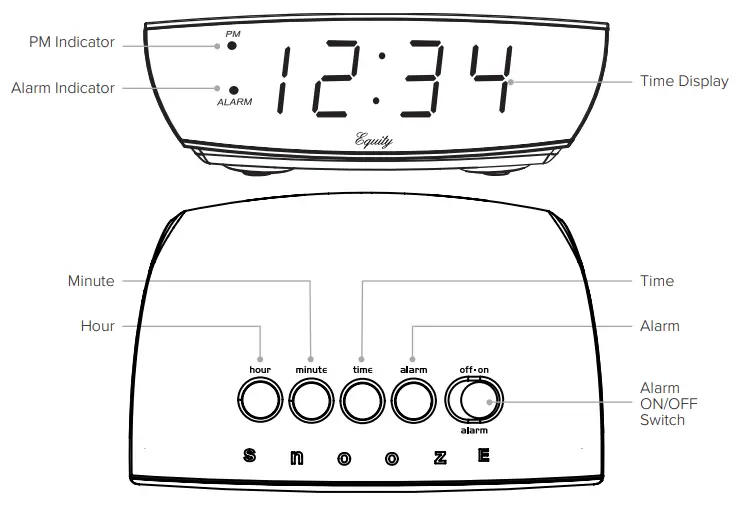 LA CROSSE TECHNOLOGY 75902 0.9-Inch Green LED Alarm Clock - fig 1