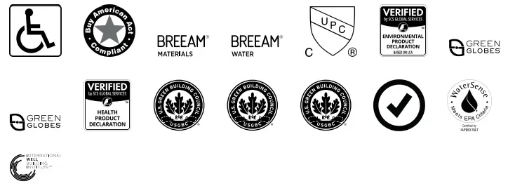SLOAN 186 0 5 DFB Urinal 0 5 GPF Flushometer - CERTIFICATIONS