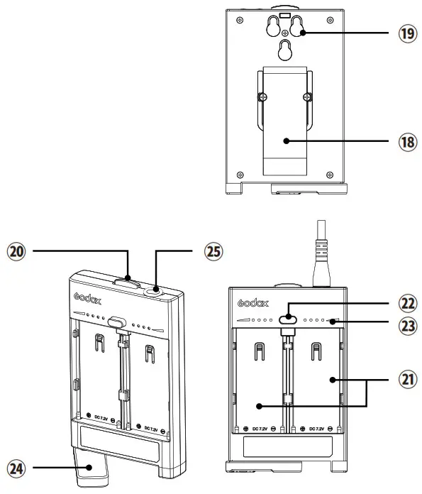 Godox ML60 LED Light-- Battery Case