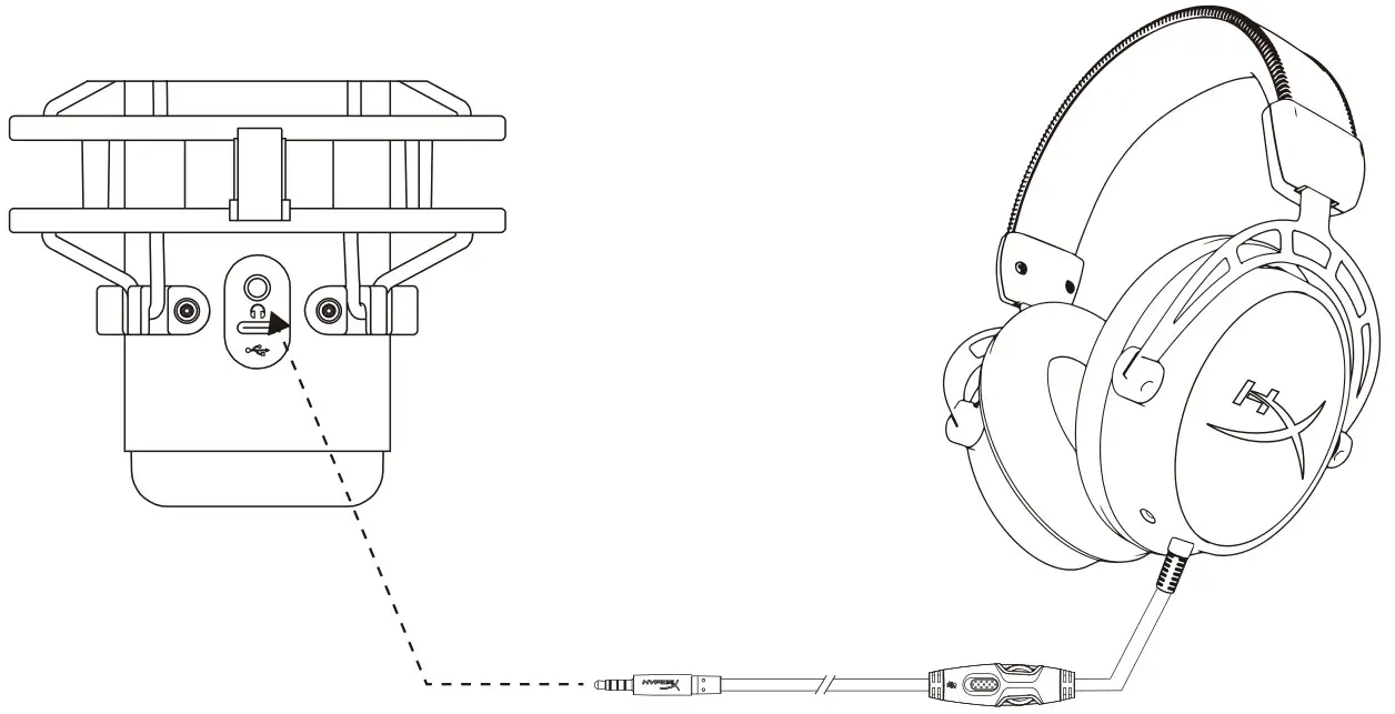 HYPERX HMIQ1S-XX-RG RGB USB Condenser-Connecting Headphones