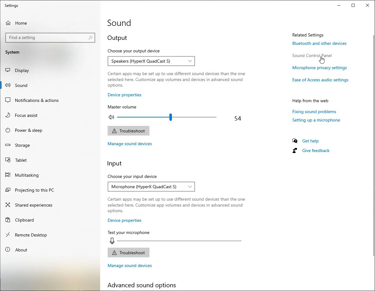 HYPERX HMIQ1S-XX-RG RGB USB Condenser-Control Panel