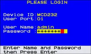 Raritan MasterConsole Digital (MCD) KVM switch - To log in 1